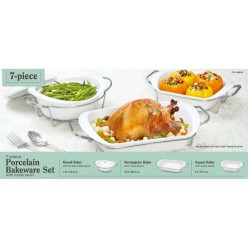 7 piece Porcelain Bakeware Set A